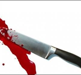 Un cuchillo ensangrentado.