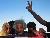 Aminatu Haidar en una manifestación en el Sahara.