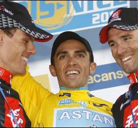 Valverde, Contador y Freire.