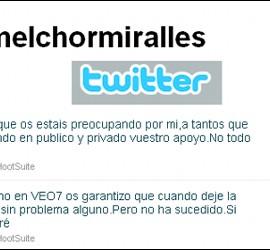 Captura de la cuenta de Twitter de Melchor Miralles.