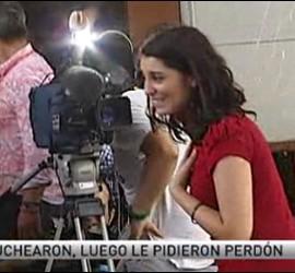 La periodista de Intereconomía insultada en un mitin del PSOE. 10 Abril 2011.