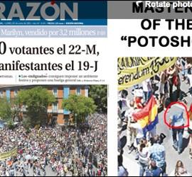 Captura de Twitter con la portada de La Razón y las erratas. 20 de junio 2011