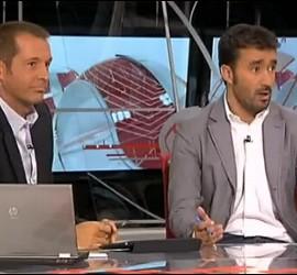 Captura de Deportes Cuatro, con Manu Carreño y Juanma Castaño.