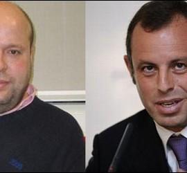 Salvador Sostres y Sandro Rosell.