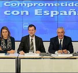 Floriano, Cospedal, Rajoy, Arenas y González-Pons.