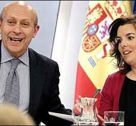 José Ignacio Wert y Soraya Sáenz de Santamaría.