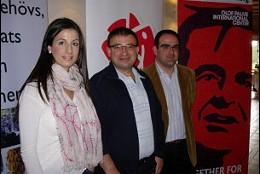 Dirigentes de Cristianos Socialistas en el Congreso de la ILSR