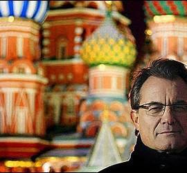 Artur Mas en la Plaza Roja de Moscú.
