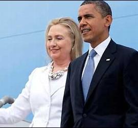 Hillary Clinton y Barack Obama.
