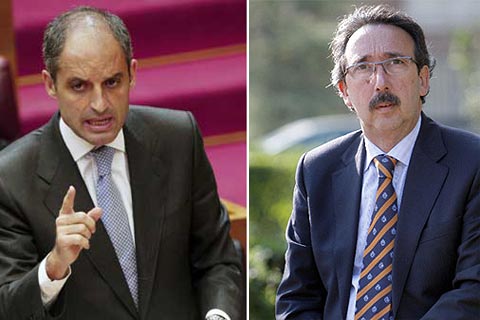 El presidente Camps y el sastre José Tomás.