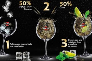 Martini Royale, un c&oacute;ctel de Martini