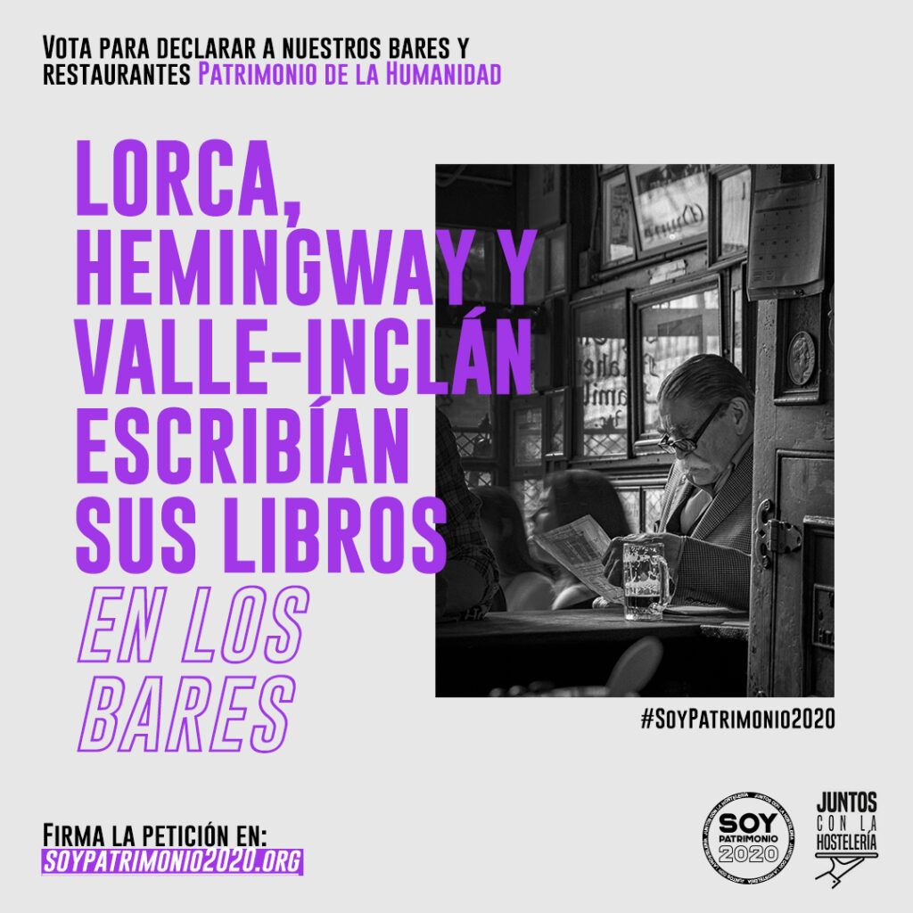 #SoyPatrimonio2020, iniciativa para conseguir que bares y restaurantes sean declarados Patrimonio de la Humanidad