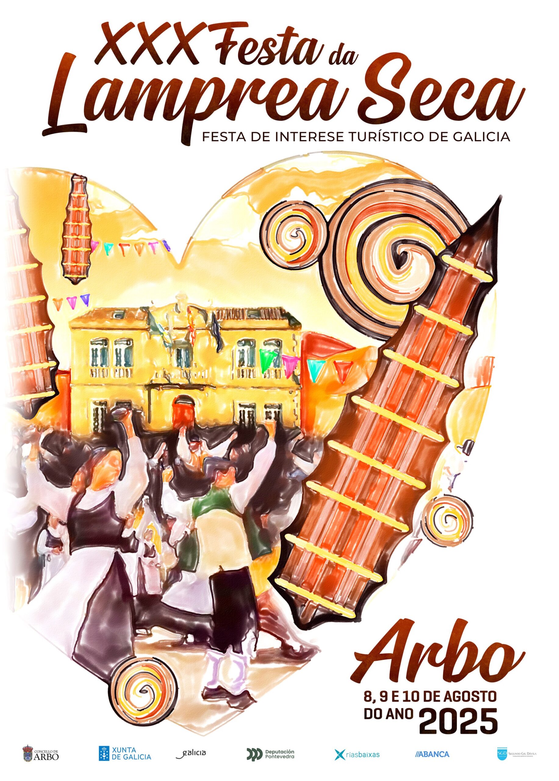 Arbo celebra el 30.&ordm; aniversario de la "Festa da lamprea seca&rdquo;