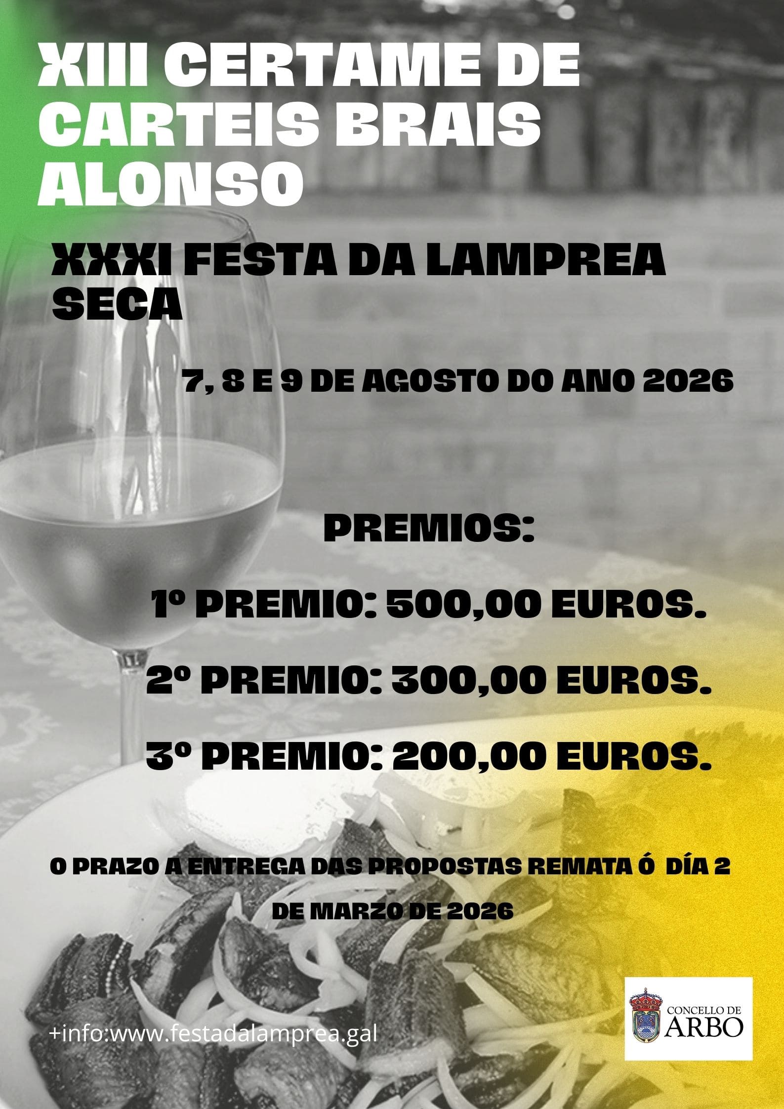 El Concello de Arbo anuncia la convocatoria del XIII Certamen de Carteles &ldquo;Brais Alonso&rdquo;