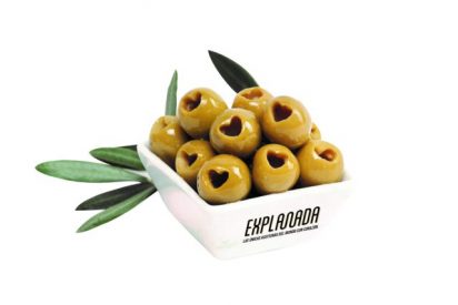 La EXPLANADA, ACEITUNAS rellenas con mucho CORAZ&Oacute;N por SAN VALENT&Iacute;N