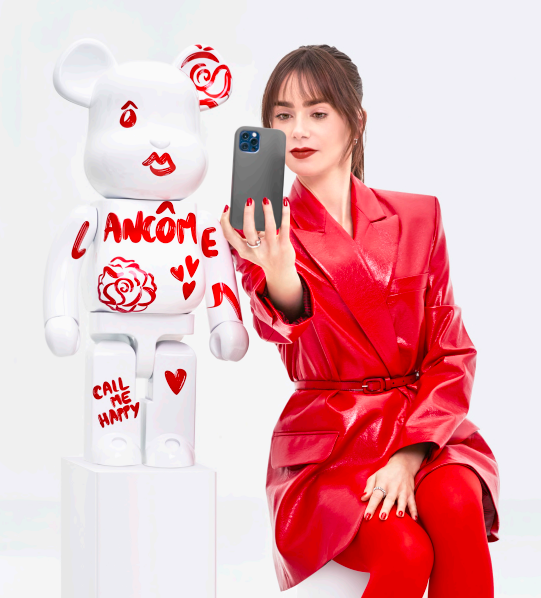 Lancôme x Bearbrick Lily Collins