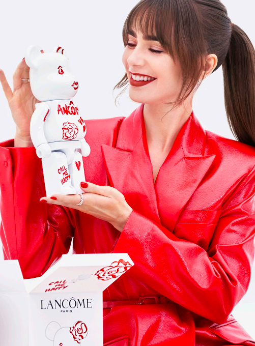 Lancôme x Bearbrick Lily Collins