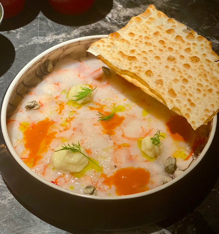 Arrogante carpaccio gamba Denia