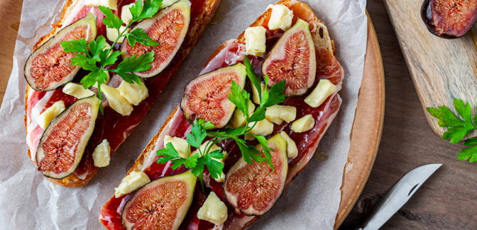 jamon tosta higos