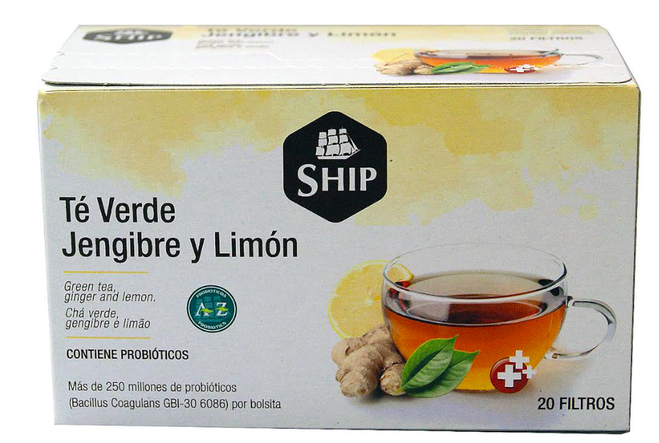 Té Verde de Jengibre, Limón y Probióticos