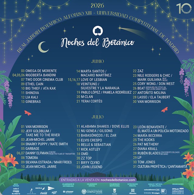 Noches del Botanico cartel