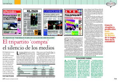 El Tripartido compra con 10 millones de euros el silencio de los medios de comunicaci&oacute;n