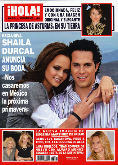 Shaila D&uacute;rcal anuncia su boda en Hola