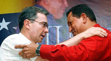 Ch&aacute;vez llama a Uribe "cobarde, mentiroso, ciza&ntilde;ero y maniobrero"