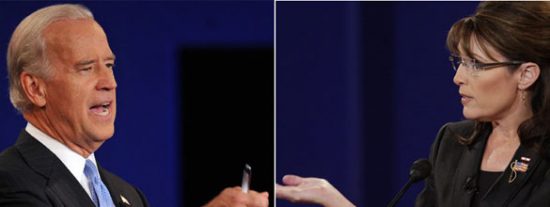 Palin y Biden se disputan el cambio en unb debate de guante blanco