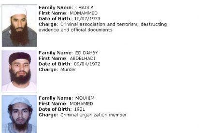 La Interpol difunde las fotos de los 9 presos integristas isl&aacute;micos fugados en Marruecos