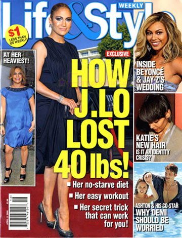 JLo, veinte kilos menos en un mes