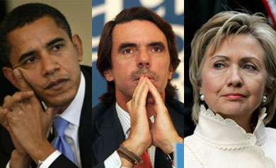 Aznar vs Clinton y Obama