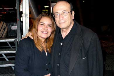 Con Tania Libertad y cantando a Vallejo