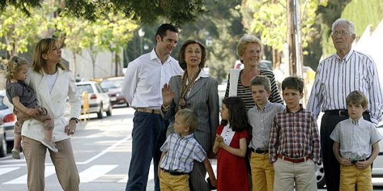 Ñps Duques de Palma con al reina Sofía