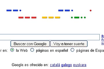 Google escrito en Código Morse