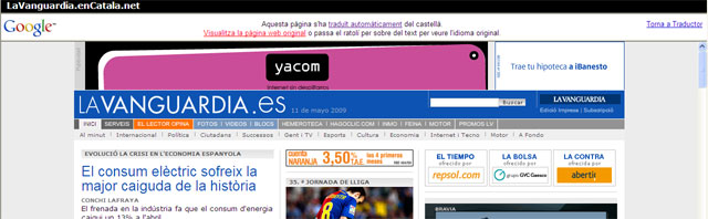 "Un grupo de currantes" traduce La Vanguardia y Sport al catal&aacute;n