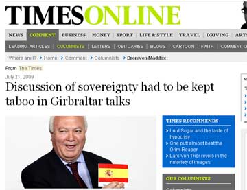 Moratinos paga el peaje de no hablar de soberan&iacute;a, seg&uacute;n &ldquo;The Times&rdquo;
