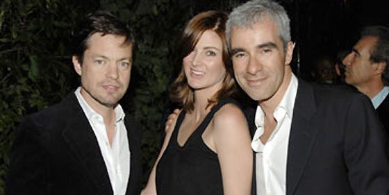 Nicolas Berggruen, Jen McCurdy y Martin Franklin, en la fiesta posterior a los Oscar 2010.