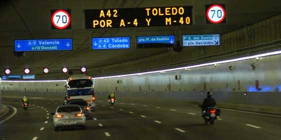 Mala se&ntilde;alizaci&oacute;n en los t&uacute;neles de la M-30