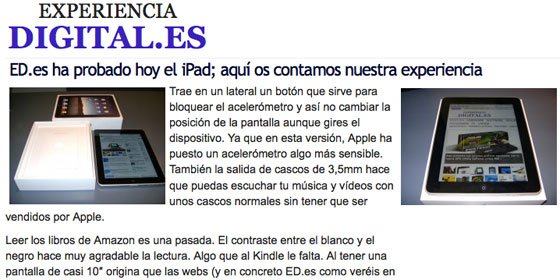 "El iPad realmente es algo as&iacute; como un iPhone a lo grande"