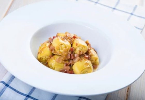alcachofas con jamón
