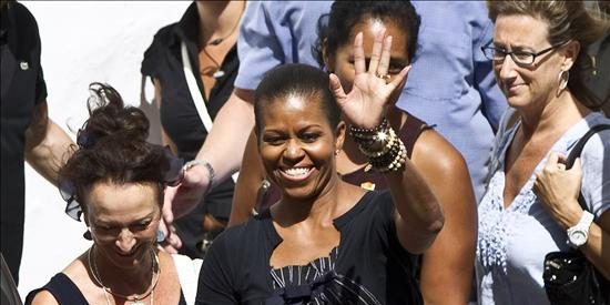 Michelle Obama visita la Colegiata de Santa Mar&iacute;a la Mayor de Ronda