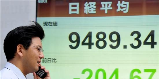 El &iacute;ndice Nikkei baja 8,35 puntos, el 0,09 ciento, hasta 9.204,24 puntos