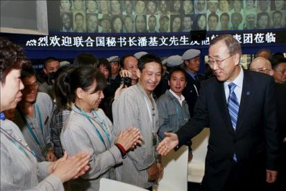 Ban Ki-Moon y Wen Jiabao abren el foro de la ONU que clausurar&aacute; la Expo 2010