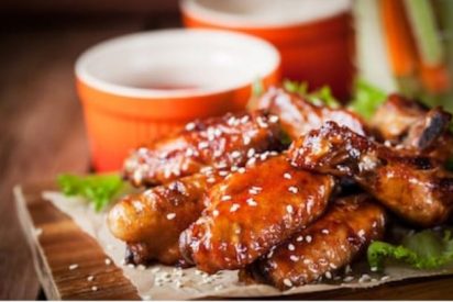 Alitas de pollo al horno con miel