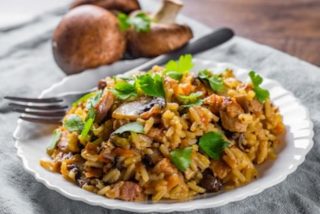 Arroz con setas