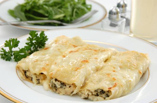 Canelones de pollo caseros