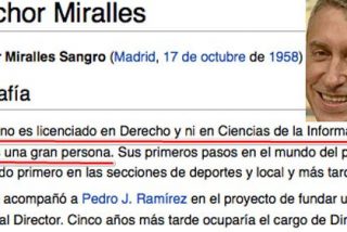 Afines a 'Malhechor' Miralles modifican Wikipedia para destacar que, aunque minti&oacute; sobre ser abogado y periodista, "es una gran persona" (III)