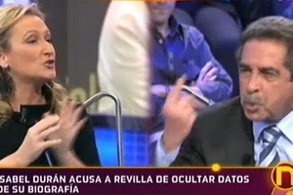 Isabel Dur&aacute;n saca los colores a Miguel Angel Revilla en 'La Noria' de Telecinco