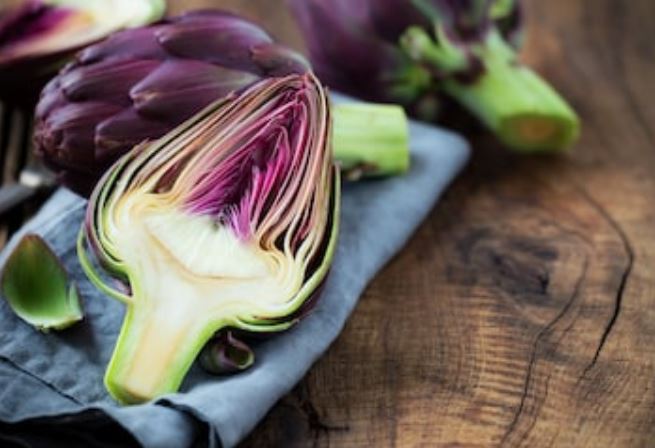 alcachofas por la mitad